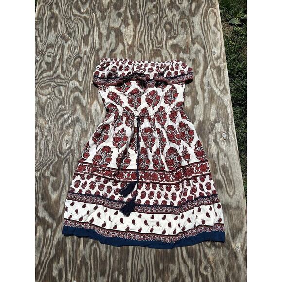 Mossimo Supply Co Womens‎ Dress Sz Xs Strapless Dress Boho Indie Summer Spring - Picture 3 of 9